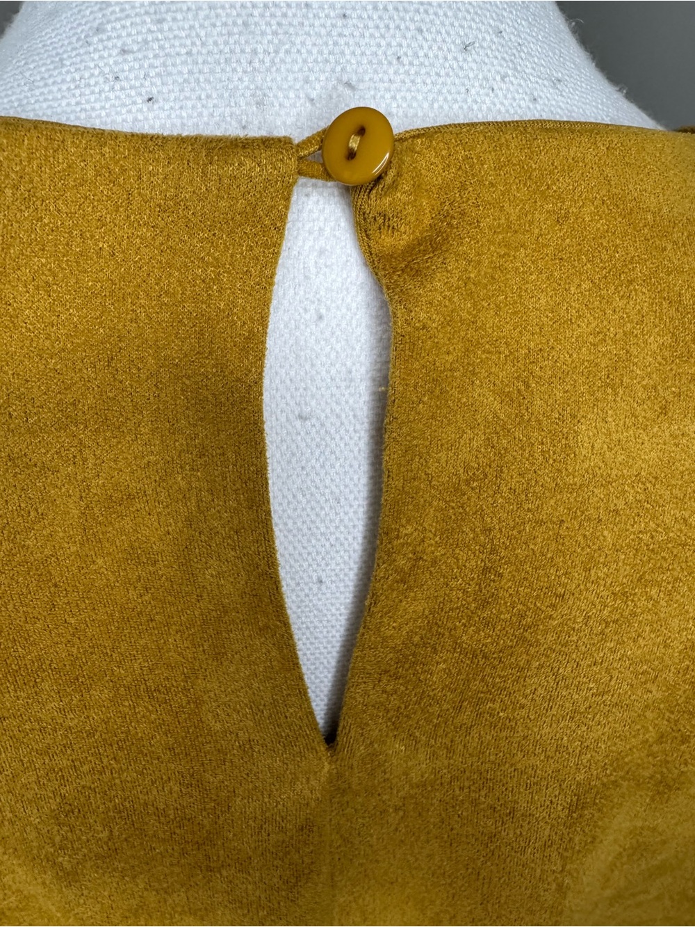 Altar'd State Mustard Bell-Sleeve Lined Suede Top Size S New without tags - Picture 3 of 7